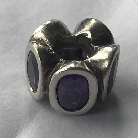 PANDORA Purple Oval Lights Charm - Picture 3 of 4